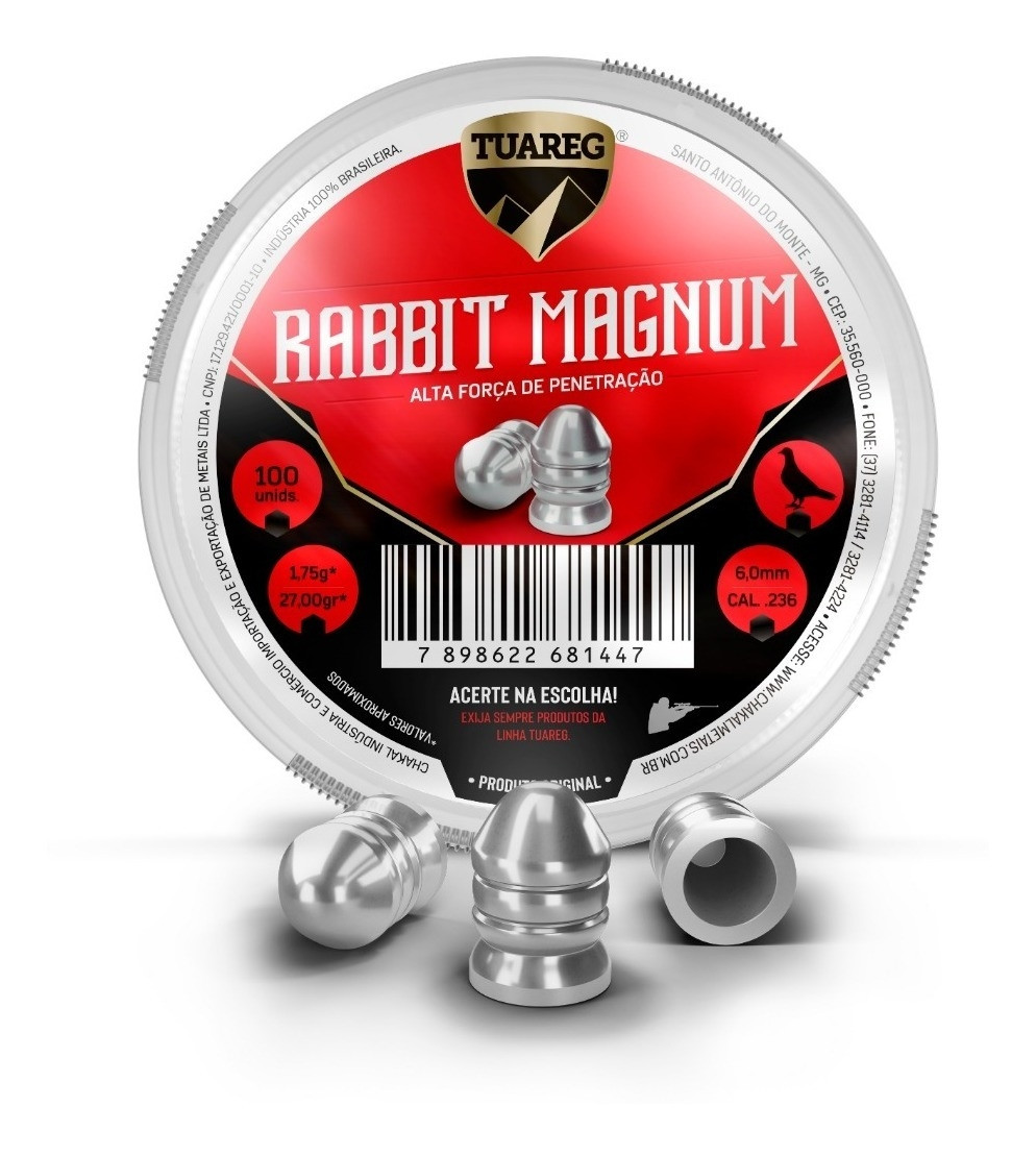 CHUMBINHO TUAREG RABBIT MAGNUM 6,0MM (100UNID)-0