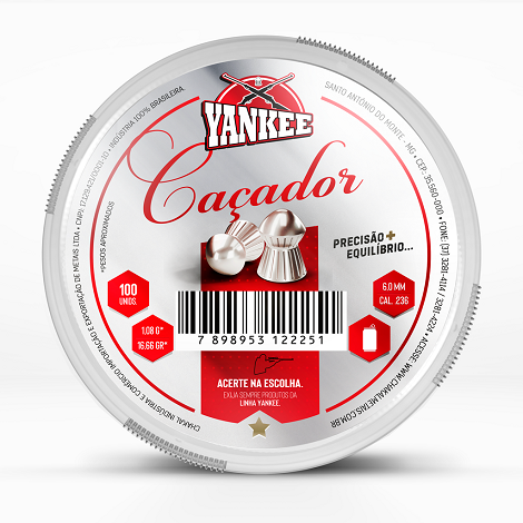 CHUMBINHO YANKEE CAÇADOR 6,0MM (100UNID)-0